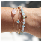 bracelet quartz rose & plaqué or