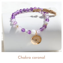 chakra coronal - bracelet pierres naturelles - bijoux Lithothérapie