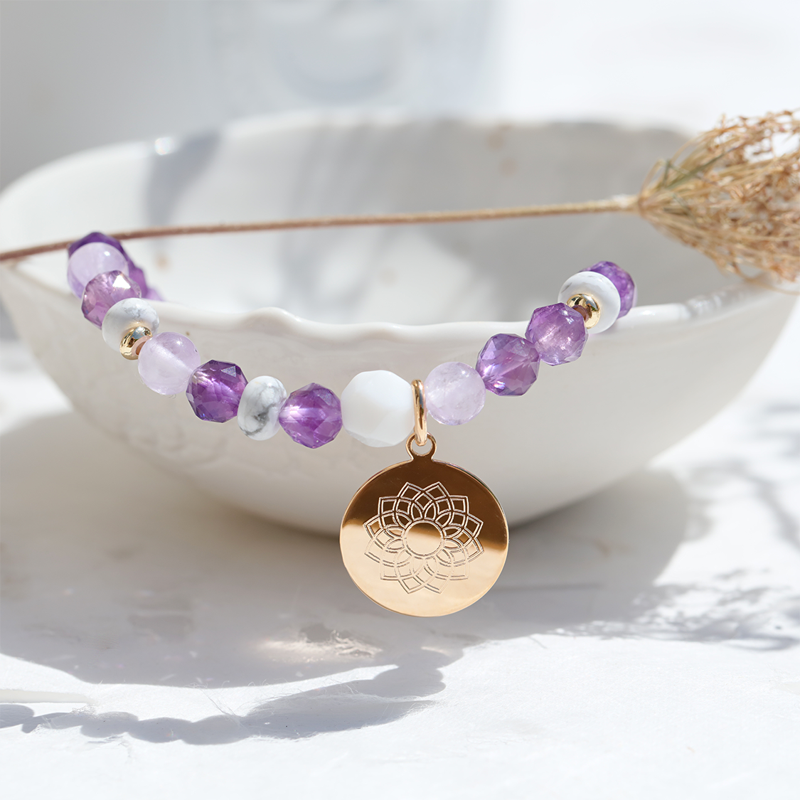 chakra coronal bracelet pierres naturelles DeepStones