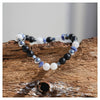 Bracelet homme en ONYX, pierre de lune, hématite et sodalite, pierres naturelles zen pour la protection et stress, Moon Vibration 481