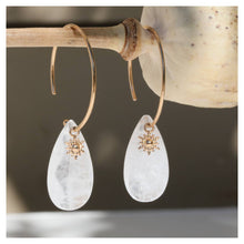 bijou cristal de roche ★ boucles d'oreilles pierre naturelle ★ DeepStones