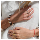 Bracelet pierre naturelle VIERGE, collection Ilia Renon, GRENAT, PIETERSITE, citrine, pierre de lune, jade blanc, Express Yourself 503