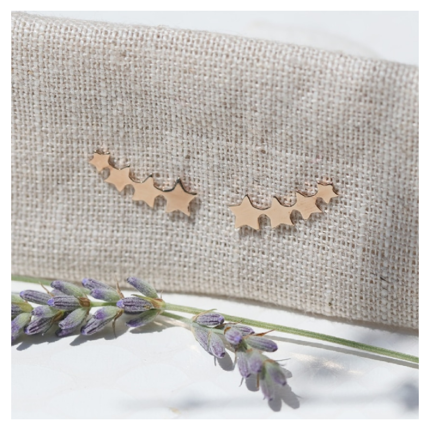 Boucles d'oreilles étoile plaqué or
