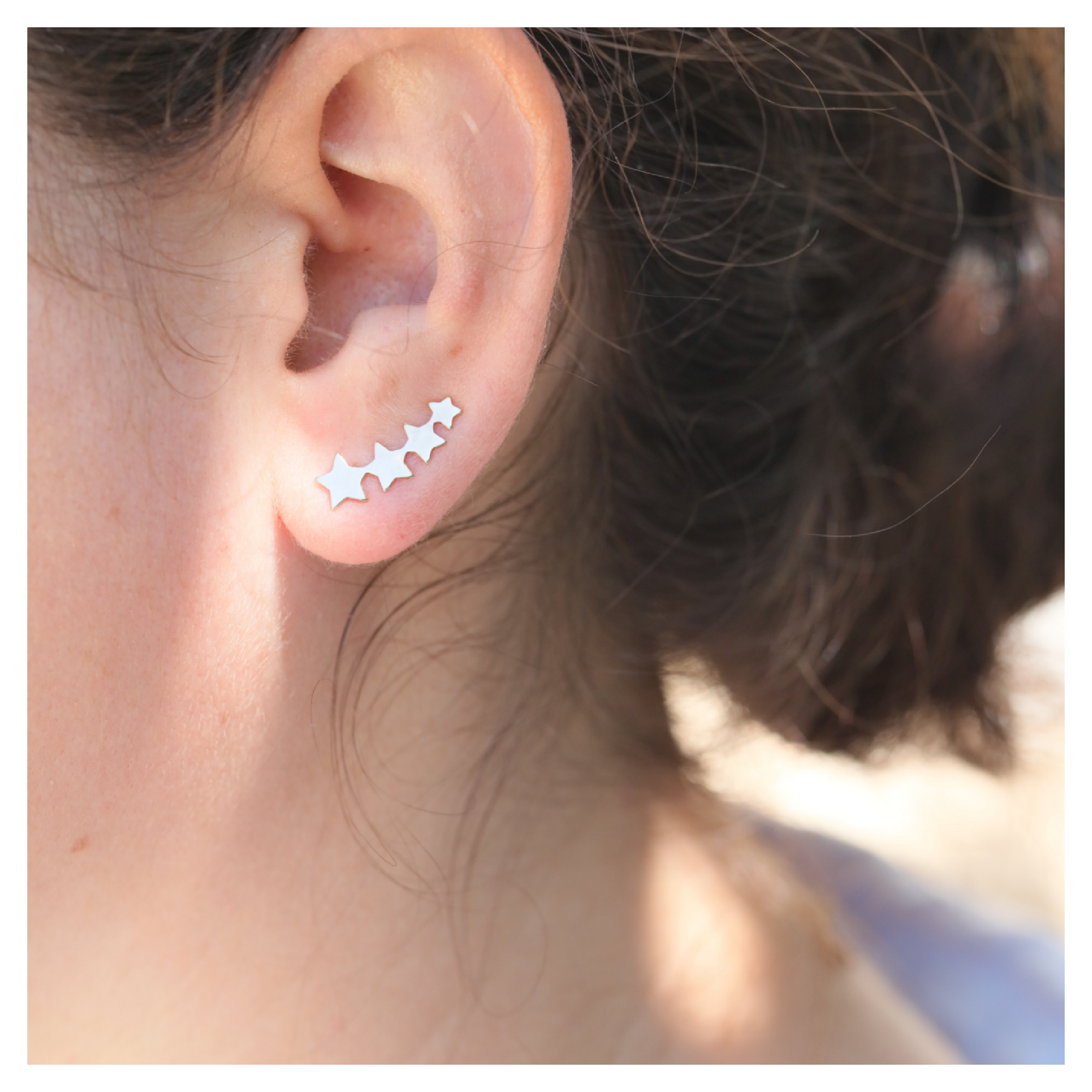 Boucles d'oreilles étoile plaqué or