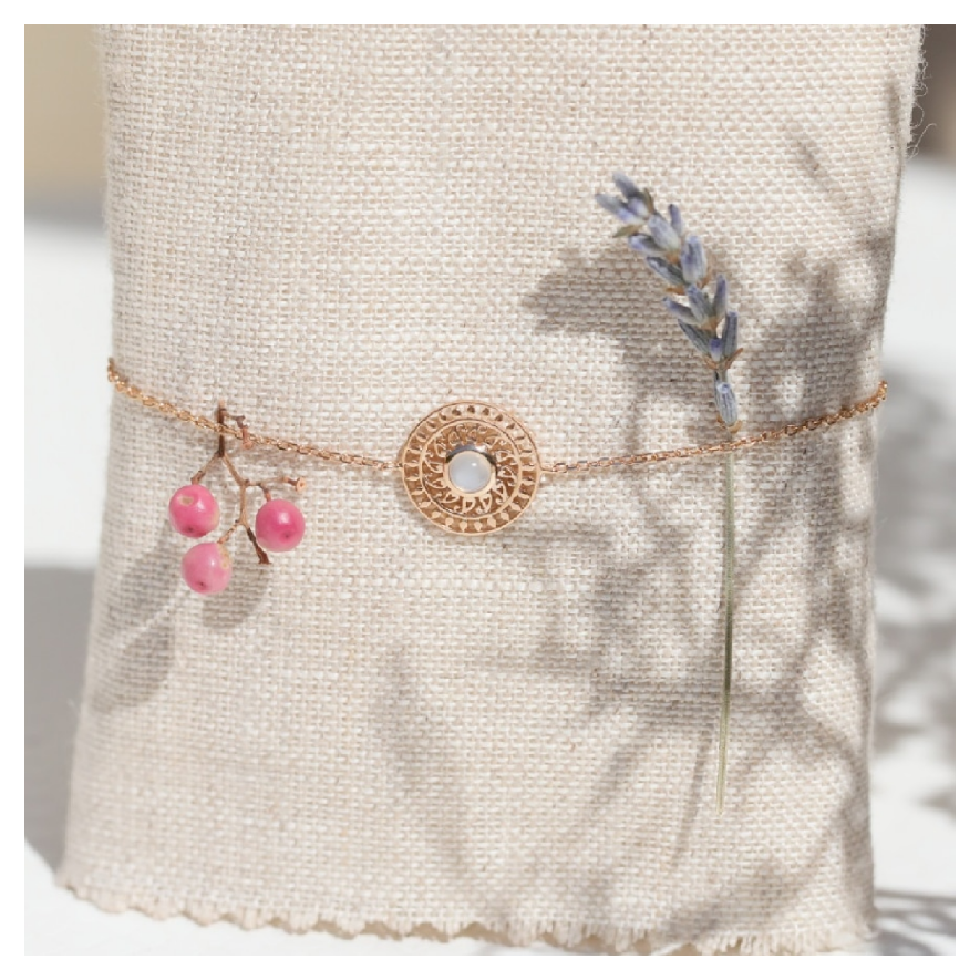 Bracelet pierre de lune & plaqué or