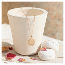 fleur de vie plaqué or - bijoux DeepStones Lithothérapie