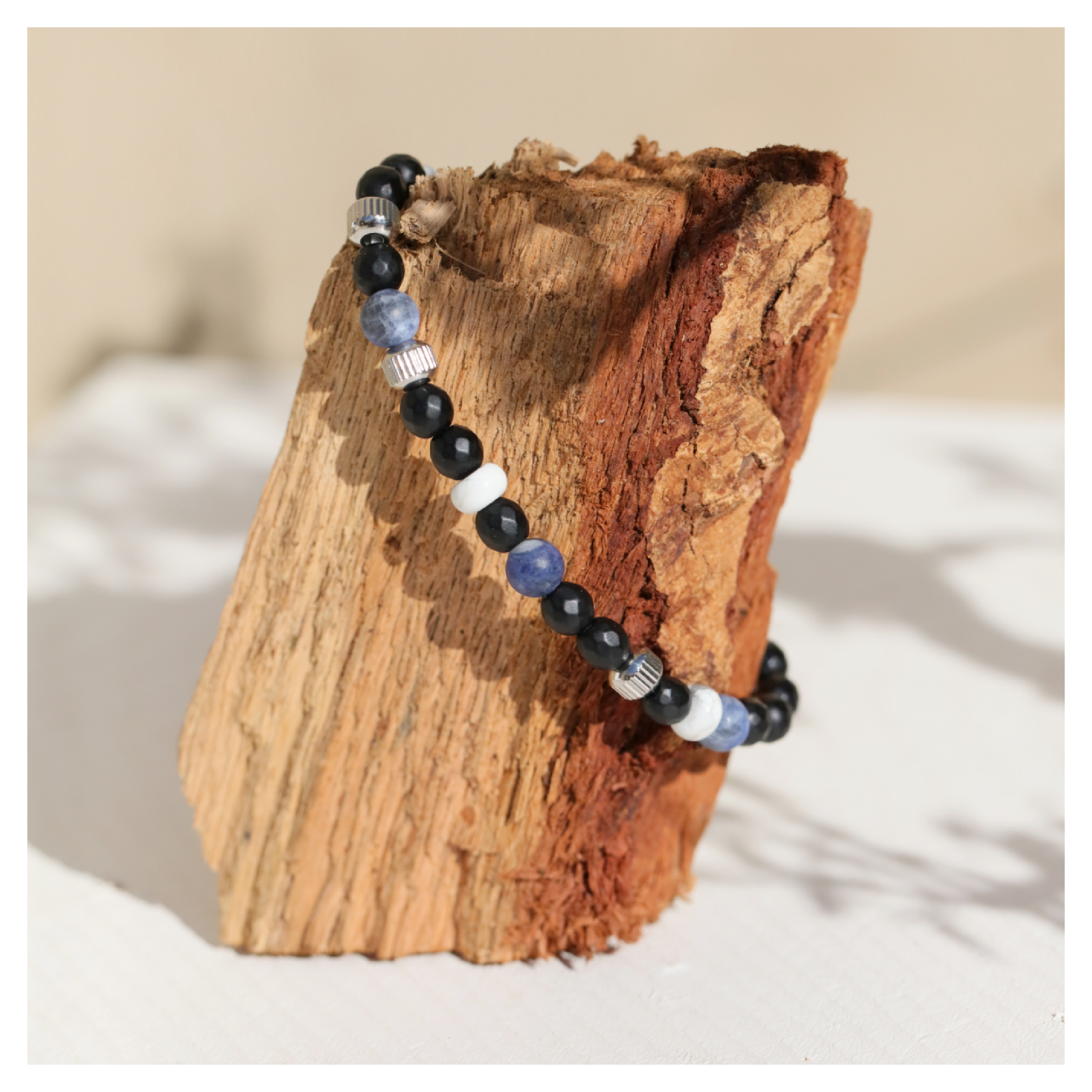 Bracelet pierre naturelle CALCEDOINE bleue | So, Senteurs et Soins