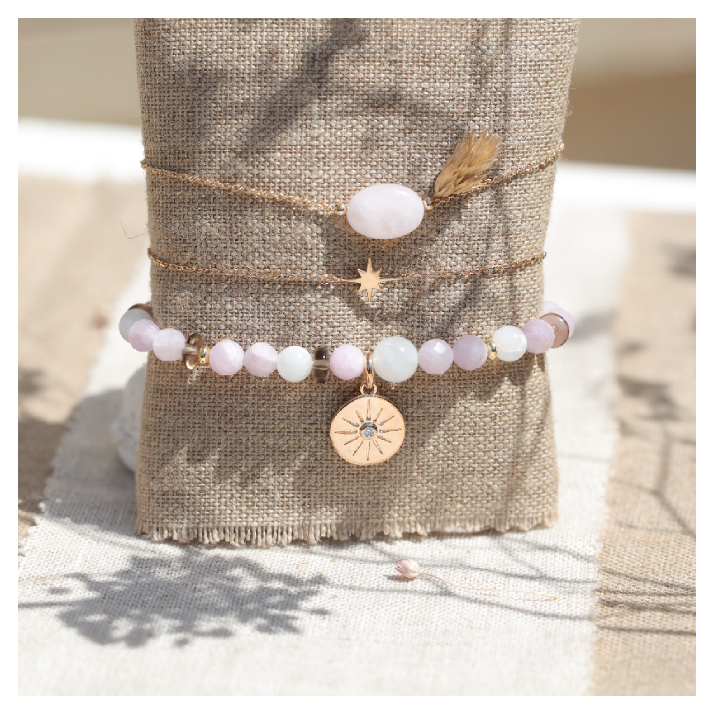 Bracelet maternité en pierres naturelles - bijou jeune maman - DeepStones 