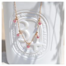 Collier tourmaline rose & plaqué or - Goa Spirit