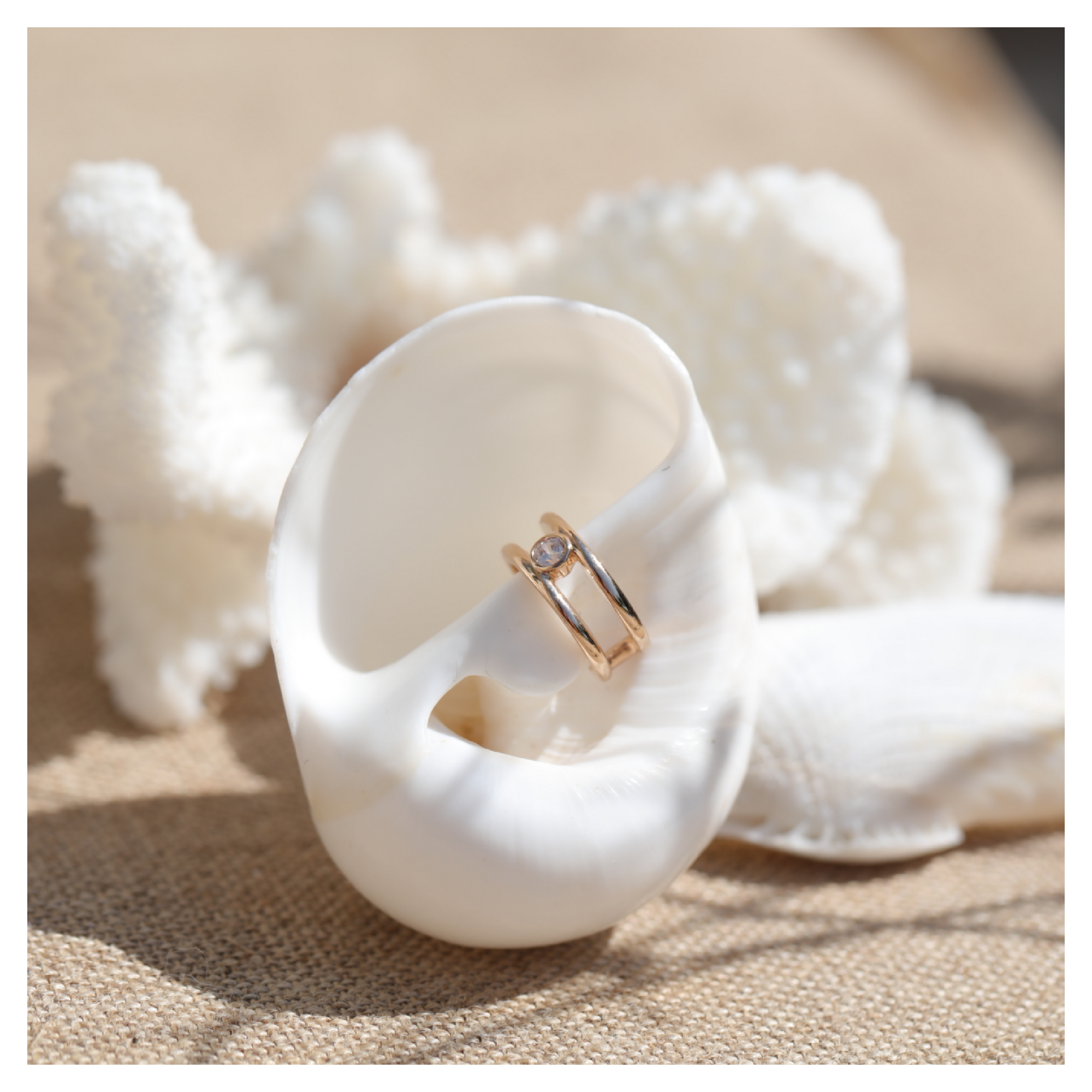 Earcuff gold plated, bague d'oreille
