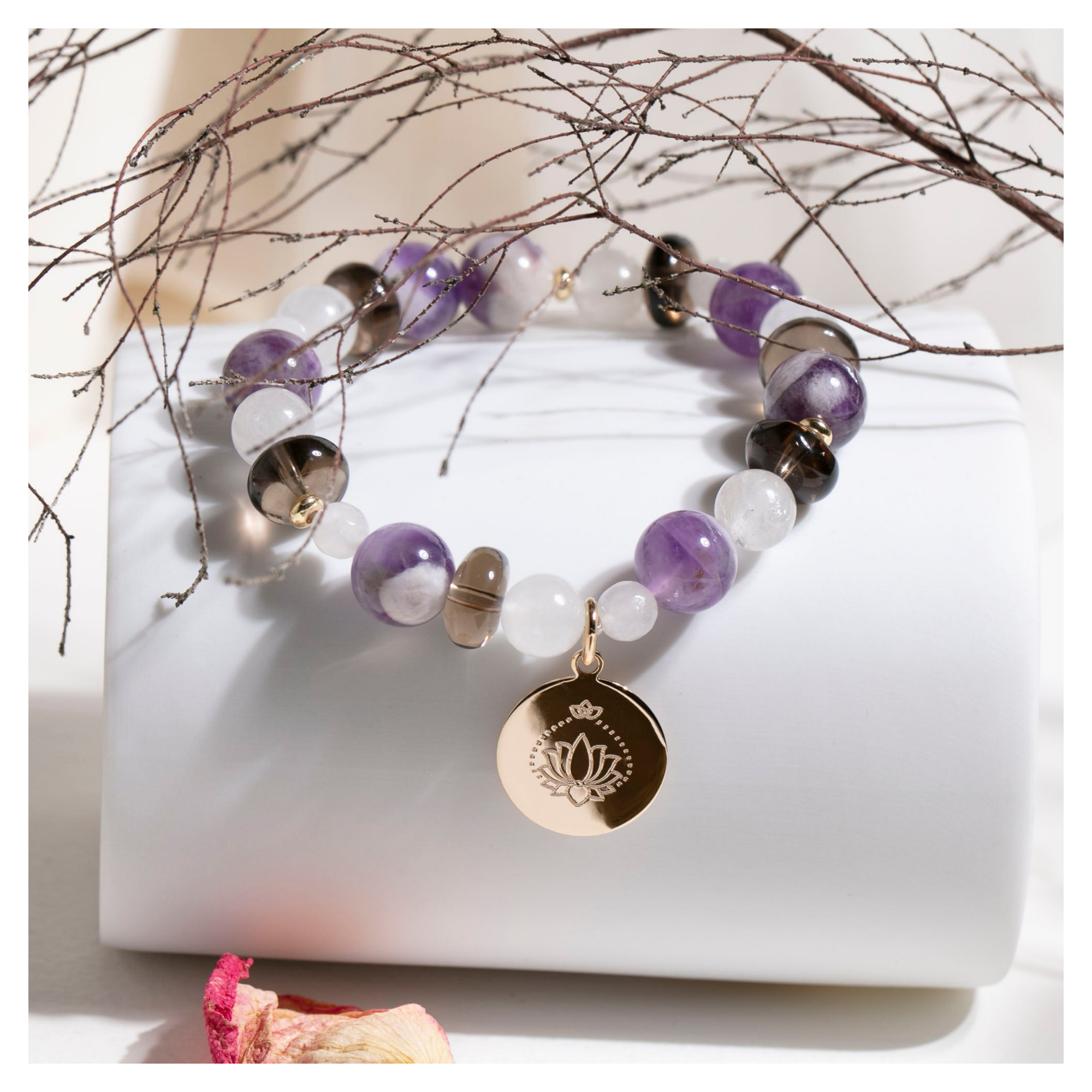 Bracelet yoga en pierre naturelle 